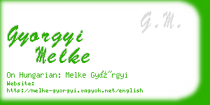 gyorgyi melke business card